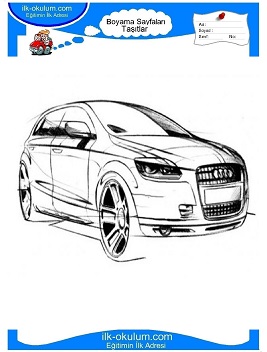 Çocuklar İçin audi Boyama Sayfaları 